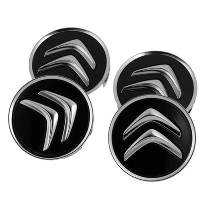 4/8/12pcs Genuine Wheel Center Hub Cap Alloy 60MM Wheel Center Cap Replacement Black for Citroen Most Model Caps Auto Decoration