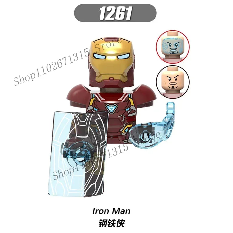 Marvel Avengers Superhero Building Blocks Iron Man Doctor Strange Hulk Thanos Spider-Man Venom Hawkeye Bricks Toys