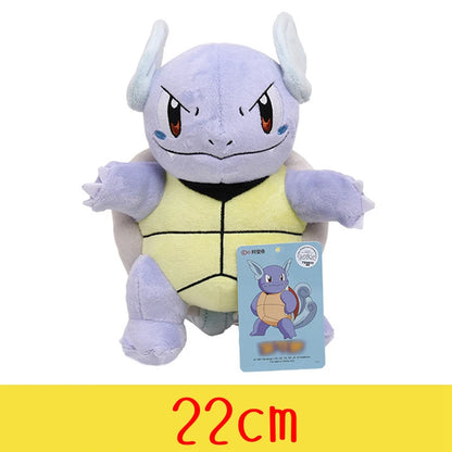 Peluche de Pokémon de alta calidad con etiqueta, dibujo animado de Pikachu, Charmander, Squirtle, Bulbasaur, muñeco de peluche, regalo para niños.