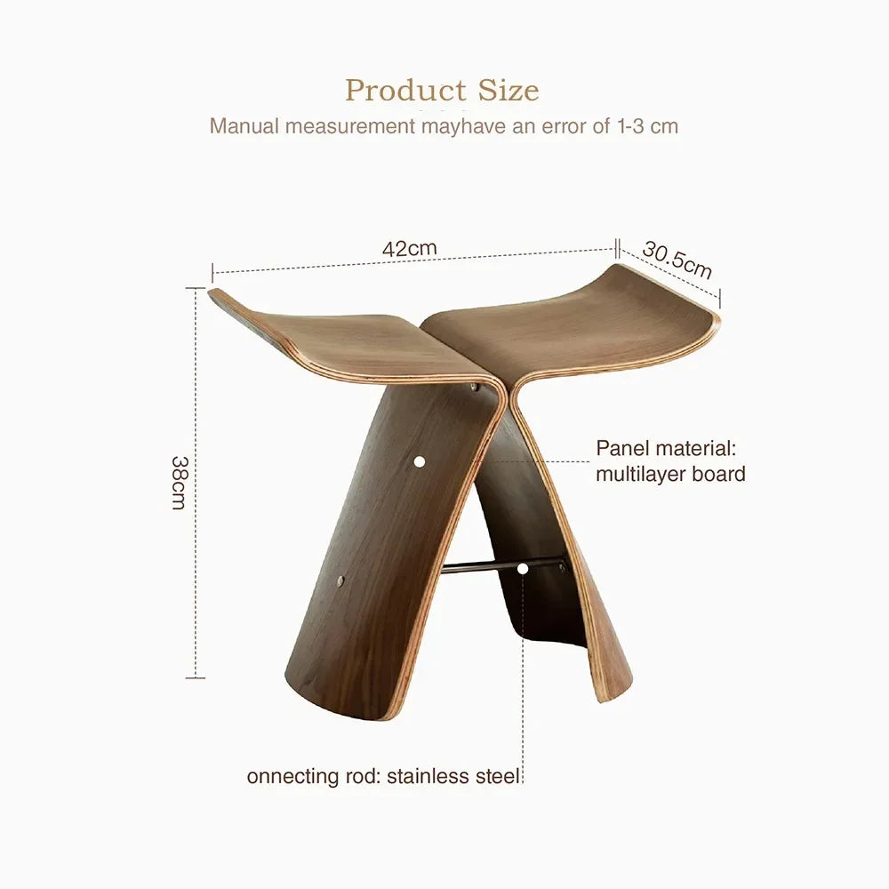 Nordic Creative Design Butterfly Chair Side Table Corner Table Living Room Stool Art-Stool Bathroom Chair Home Furniture