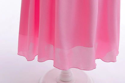 Peach Cosplay Costume for Girls Fancy Princess Cosplay Pink Dress Carnival Birthday Party Kids Movies Ball Gowns Clothes
