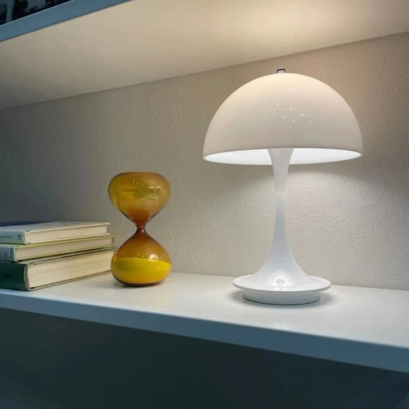 Danish mushroom table lamp Nordic modern high-end atmospheric charging bedroom bedside living room decorative light