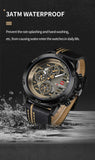 NAVIFORCE Men's Watch Top Brand Luxury Waterproof 24-Hour Date Quartz Watch Men Leather Sport Wristwatch Men Waterproof Clock