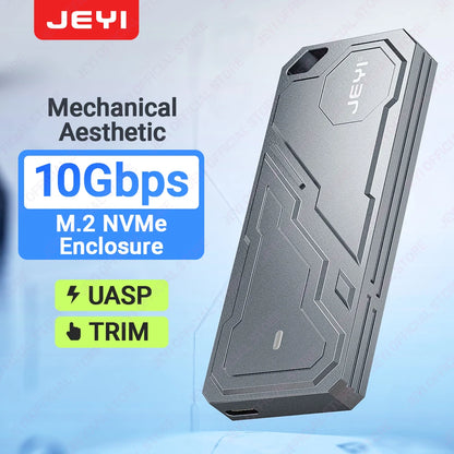 Carcasa para SSD JEYI M.2 2280 NVMe con chip RTL9210, compatible con USB 3.2, 10 Gbps UASP, carcasa para disco duro externo con carcasa de aluminio mecánico