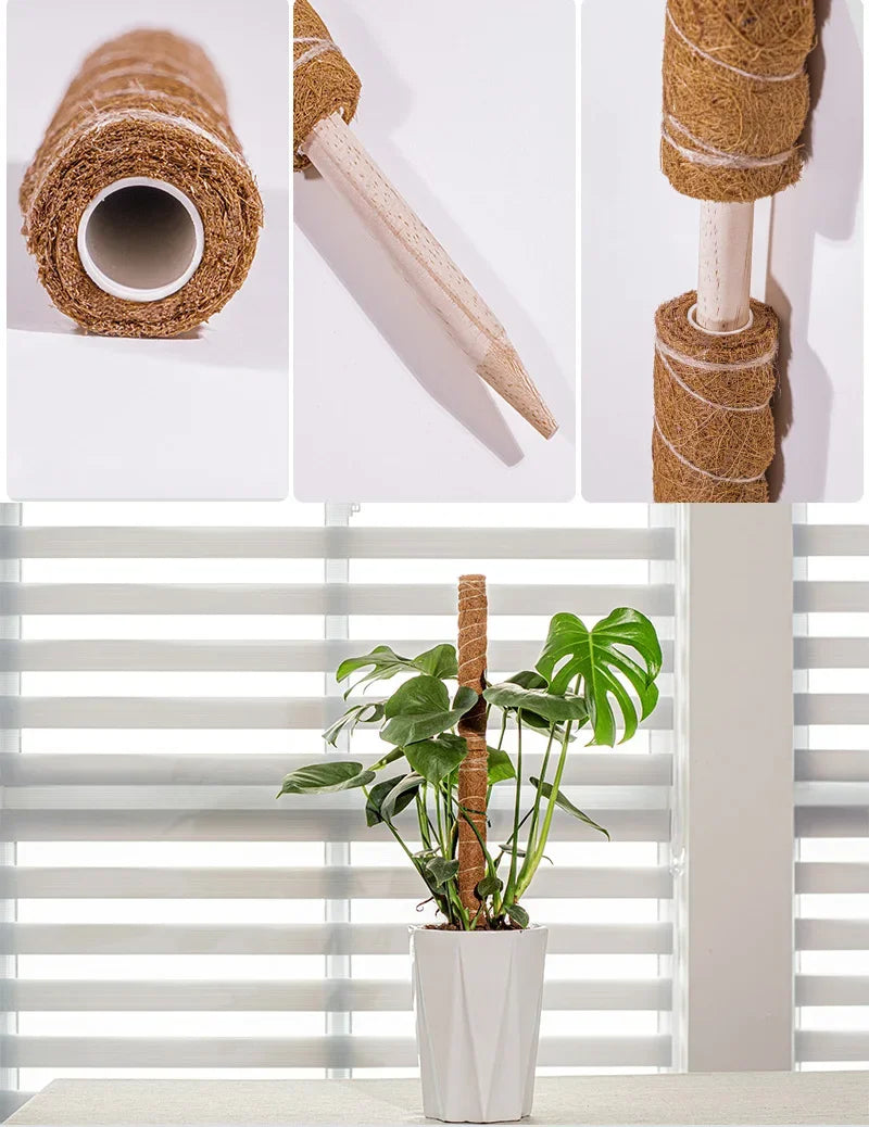 Palos de palma de coco para trepar plantas con palos Palos de palma de coco extensibles y deformables para accesorios de plantas de jardinería