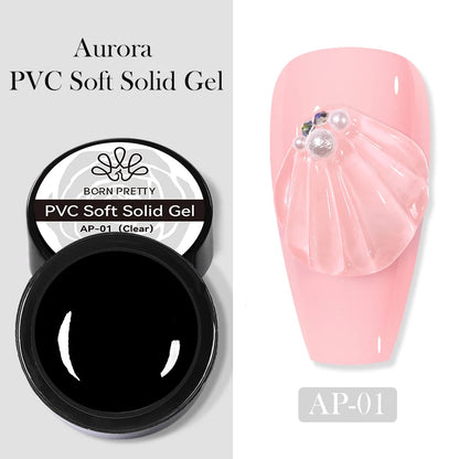 BORN PRETTY 5 IN 1 Clear Water Ripple Gel Polish 5ml No-wipe Top Coat Reinforcement Adhesive Nail-Shape Wave Gel Nail Polish