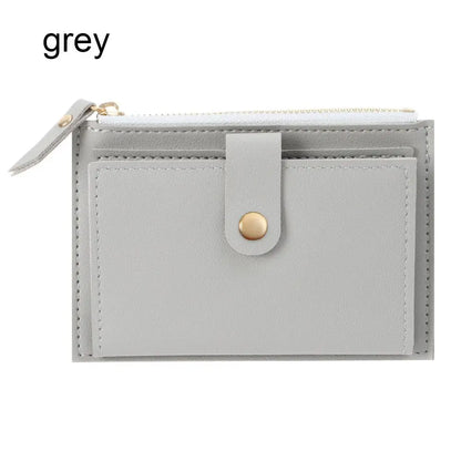 Cute Fashion PU Leather Mini Coin Purse Women Solid Color Credit Card Holder Bags Small Wallet Money Bag Purse Card Holder