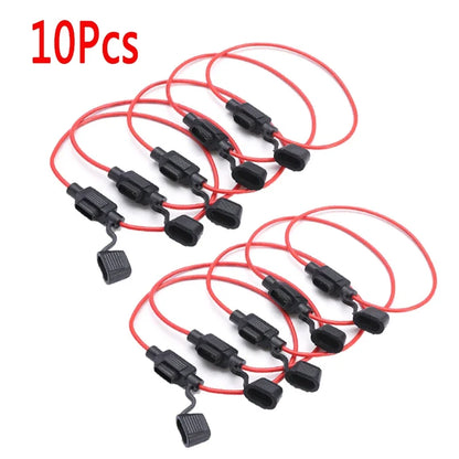 Suporte de fusível para carro, à prova d'água, mini adaptador de lâmina, caixa à prova de respingos para 12v 30a, interruptor de corte em linha, soquete de fusível à prova de umidade