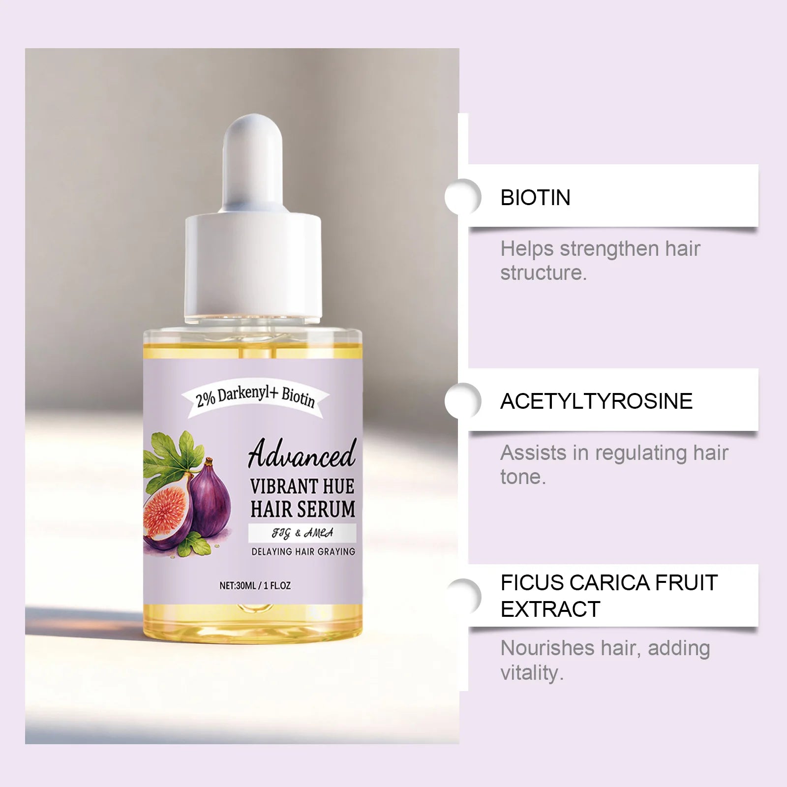 Natural Fig Hair Care Essence Nourishing Softening Dry Deep Conditioning Strengthen Roots Scalp Repair Damaged Biotin Hair Cream