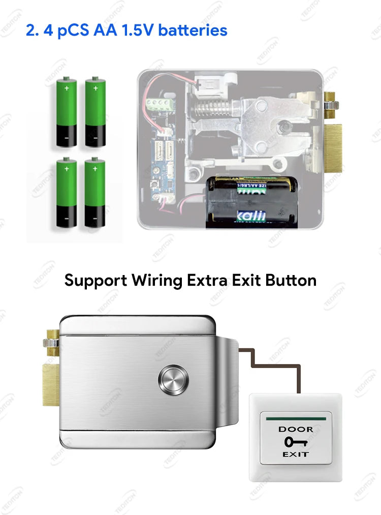 Fingerprint Lock Waterproof Tuya Wifi Remote Control Bluetooth TTLock App Mechanical Electronic Smart Door Lock For home