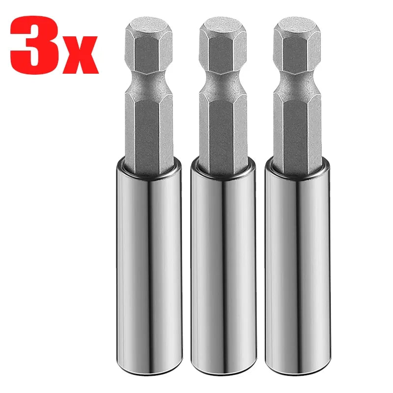 10/1pcs Magnetic Screwdriver Extension Hex Shank Extended Connecting Rod Carbon Steel Screwdriver Bit Holder Power Tools