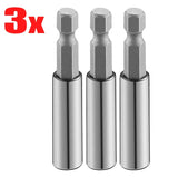 10/1pcs Magnetic Screwdriver Extension Hex Shank Extended Connecting Rod Carbon Steel Screwdriver Bit Holder Power Tools