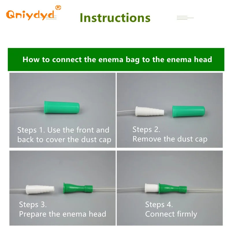 1200ml Household Enema Colonic Irrigation Douche Kit Reusable Cleaning Detox Bag With 10 Cleaning Heads