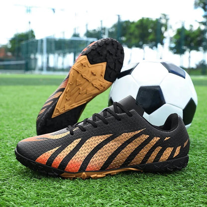 Short-spike Training Soccer Shoes Low-top Leather Sneakers Youth Football Shoes Cross-border
