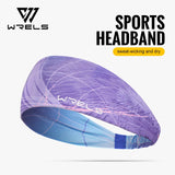 WRELS 1/2/3Pcs Sweatband Sports Headband for Men Women Moisture Wicking Workout Headband Sweat Band Non Slip Elastic Hairband