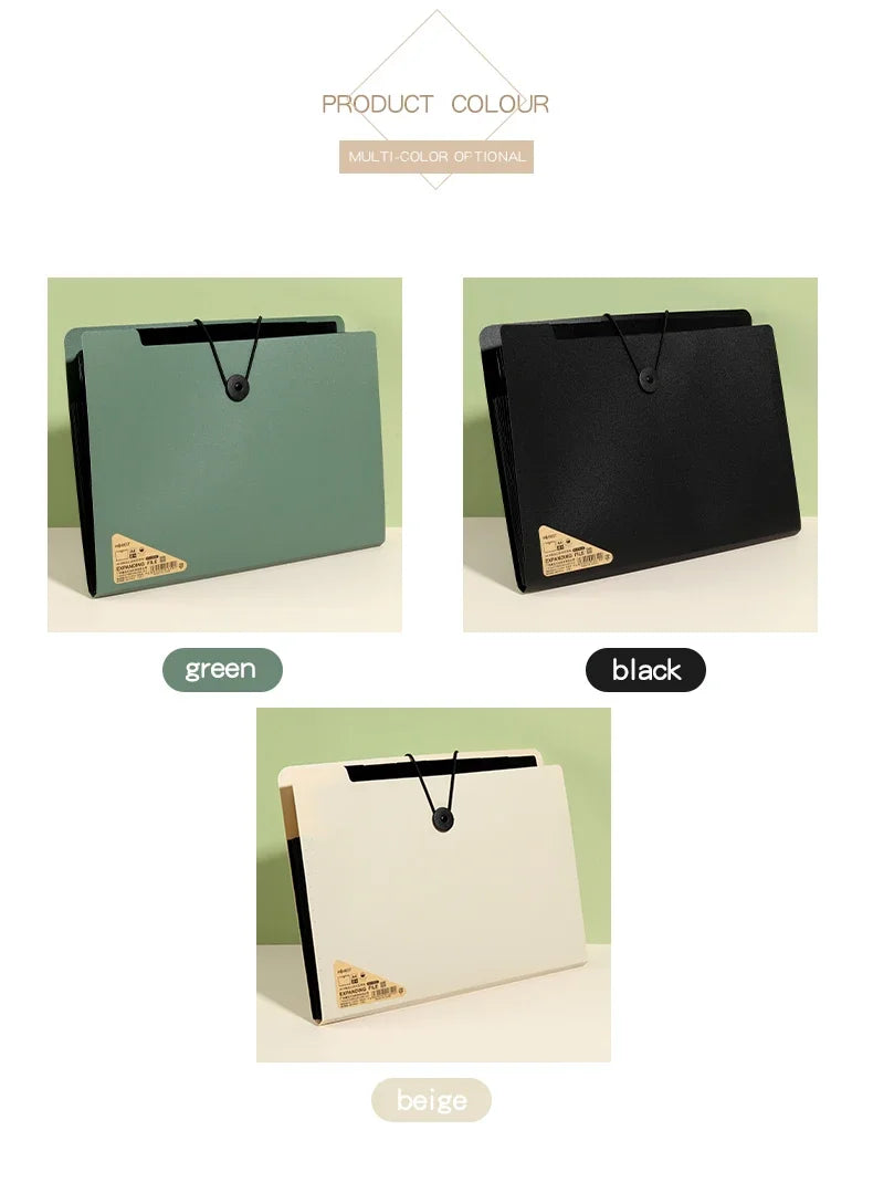 5/8/13 Layers A4 File Folder Storage Bag Test Paper Desktop Tool School Stationery Office Supplies