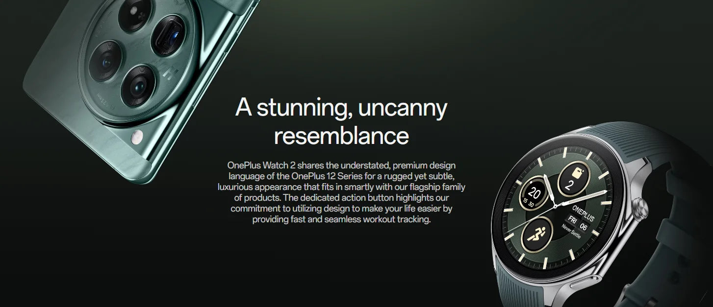 Global Version OnePlus Watch 2 Smart Watch 1.43'' AMOLED Display Snapdragon W5 Gen 1 Dual Frequency GPS Wear OS 4 NFC