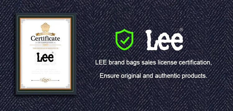 LEE Unisex Utility Canvas Leather Zipper Tote Bag Casual Denim Daily Shopping Handbag Women Men Durable Student School Book Bag