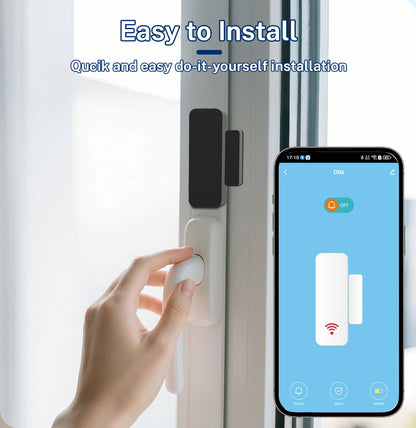 Tuya Zigbee Wifi Door and Window Sensor Security Burglar Alarm Magnetic Presence Sensor Smart Life Works with Google Home Alexa
