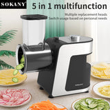 1000W Electric Vegetable Chopper Cutter 5-in-1 Stainless Steel Food Processor Kitchen Mixer Multifunctional Potato Slicer 220V