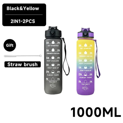 1 Liter Water Bottle Motivational Sport Water Bottle Leakproof Drinking Bottles Outdoor Travel Gym Fitness Jugs For Kitchen