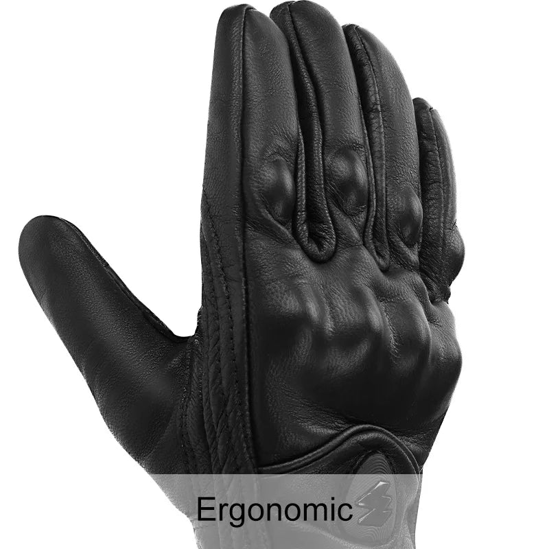 S-XXXL Motorcycle Gloves Goatskin Leather Men Women Moto Glove Electric Bike Motorcycle Gloves Electric Cars Sale