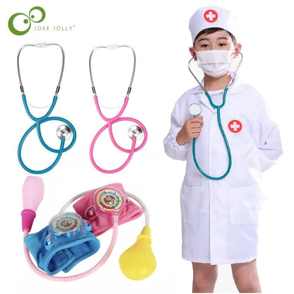 Uniforme de médico y enfermera de simulación para niños, abrigo cruzado, disfraz de Halloween, juego de juguetes para bebés, fiesta de cumpleaños elegante