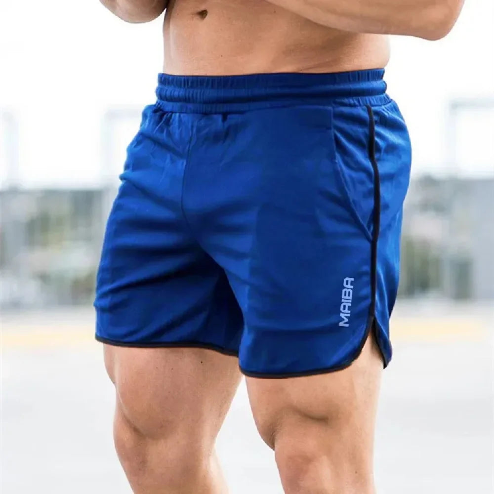 Men's Breathable Sports Shorts Fitness Running Short Pants Quick Dry Slim-Fit Training Pants New Summer Mesh Printing Men's Shorts