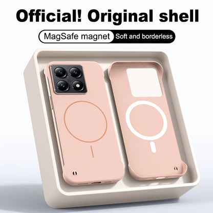 Frameless Ultra Thin Magnetic Case For Xiaomi 14T Pro Magsafe Hard PC Matte Shockproof Cover For MI14T 14TPro Shell Bumper