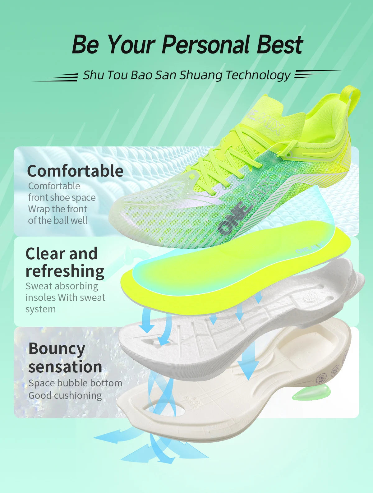 ONEMIX Trail Racing Running Shoes Cushion Breathable Mesh Stable Wearable Outdoor Carbon Plate Marathon Sport Training Sneakers