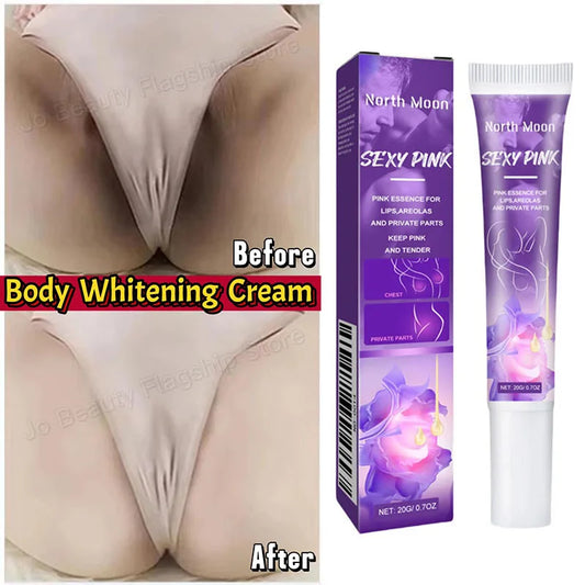 Body Whitening Cream For Dark Skin Intimate Area Pink Essence Dullness Brighten Skin Whitener Beauty Health For Dropshipping 20g