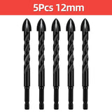Cross Hex Tile Drill Bit For Glass Concrete Ceramic Tile Hole Opener Tungsten Carbide Hard Alloy Bits Set Tools 3 4 5 6 8 10 12mm