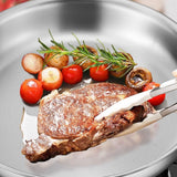 304 Stainless Steel Frying Pan Non-Stick Pan Fried Steak Pot Uncoated Kitchen Cookware For Gas Stove and Induction Cooker