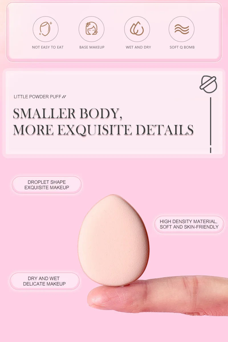 5/10/20Pcs Mini Finger Sponge Puff For Makeup Foundation Powder Detail Face Concealer Cream Blend Cosmetic Sponges Accessories