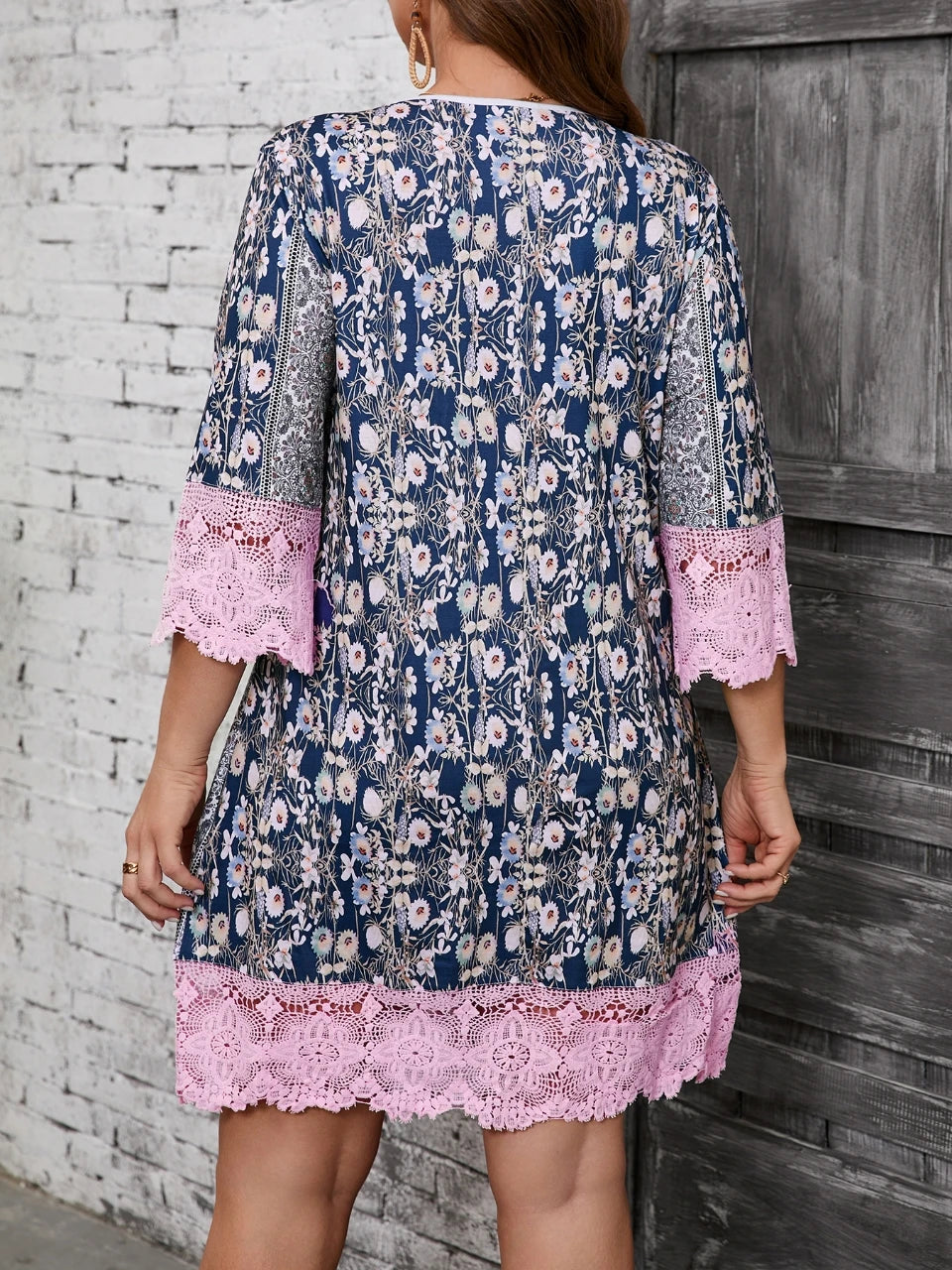 Plus size moda elegante vestido feminino solto vestido casual feminino vestido impresso novo temperamento