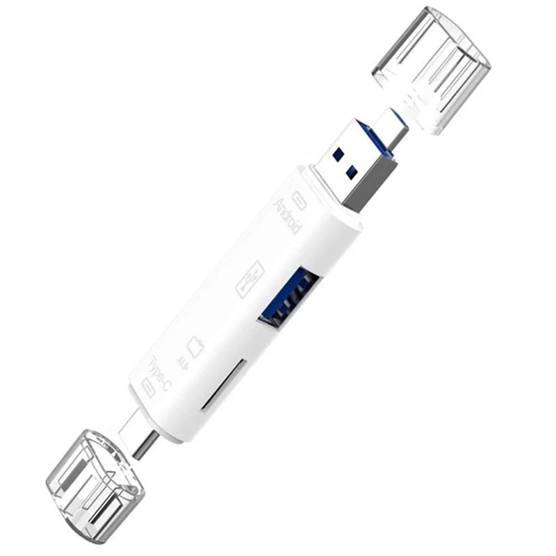 5 In 1 Multifunction USB 2.0 Type C/Usb/Micro Usb /TF/SD Memory Card Reader OTG USB Reader Card Adapter Mobile Phone Accessories