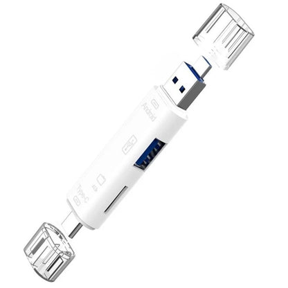 5 In 1 Multifunction USB 2.0 Type C/Usb/Micro Usb /TF/SD Memory Card Reader OTG USB Reader Card Adapter Mobile Phone Accessories