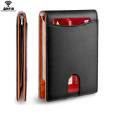 RFID Credit Card Holder Men Wallets Money Clip Luxury Slim Thin Mini Wallet Male Small Short Purse Minimalist Billfold Wallet