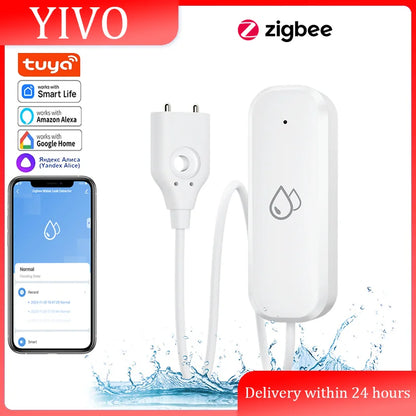 Tuya/Ewelink ZigBee Water Sensor Leakage Alarm Flood Leak Detector Smart Home APP Remote Control Smart Home Security Protection