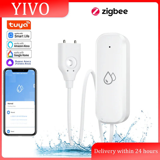 Tuya/Ewelink ZigBee Water Sensor Leakage Alarm Flood Leak Detector Smart Home APP Remote Control Smart Home Security Protection
