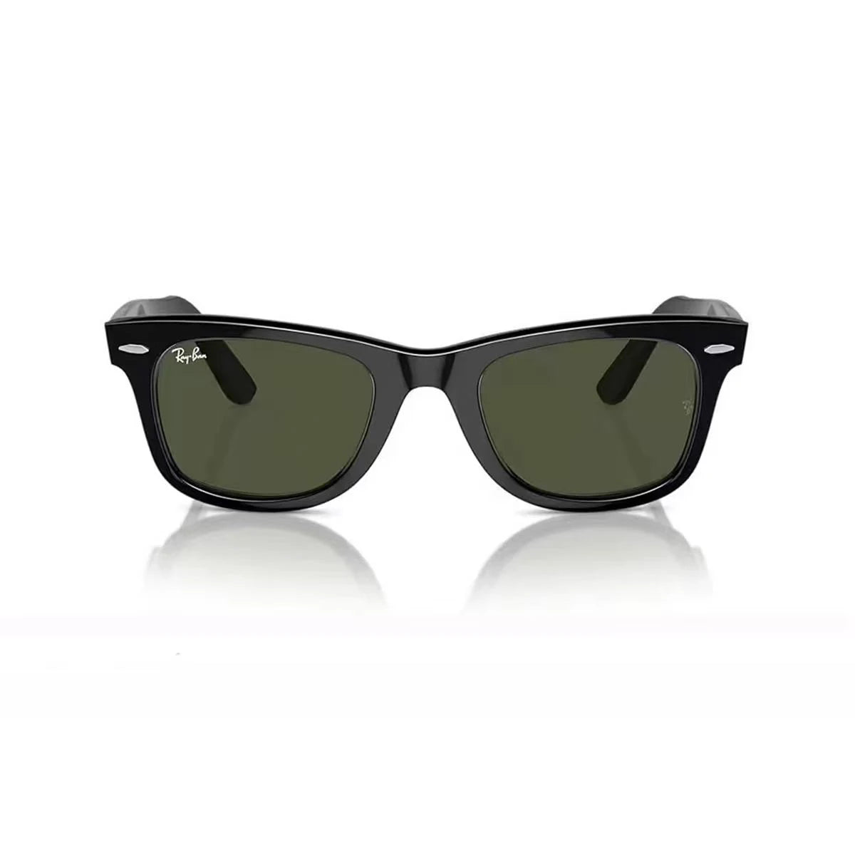 Original RayBan Classic RB2140 2140F WAYFARER Square Sunglasses with Glass Lenses, Glossy Frame, UV Protection, and Premium Eyewear in Box