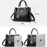 2024 Luxury Women Designer 3 Layers Shoulder Crossbody Bag Ladies Large Capacity Leather Handbags Shopper Brand Messenger Totes