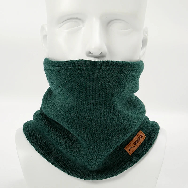 Bufanda cálida de invierno 2023 para mujer, de punto, con anillos de felpa, lisa, para hombre y mujer.
