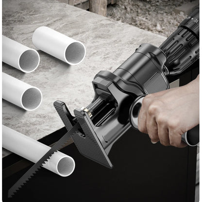 Portable Reciprocating Saw Adapter Electric Drill Modified Electric JigSaw Curve Saw Power Tool for Wood PVC Steel Pipe Cutting