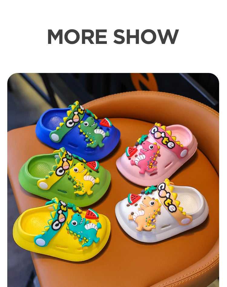 Outdoor Beach Slippers Children's Garden Shoes Trendy Crocodile Soft Sole Sandals For Baby Breathable Non-slip For Indoor