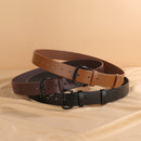 Women's Casual Leather Belt with black Buckle Versatile Waist Accessory for Jeans and Everyday Outfits