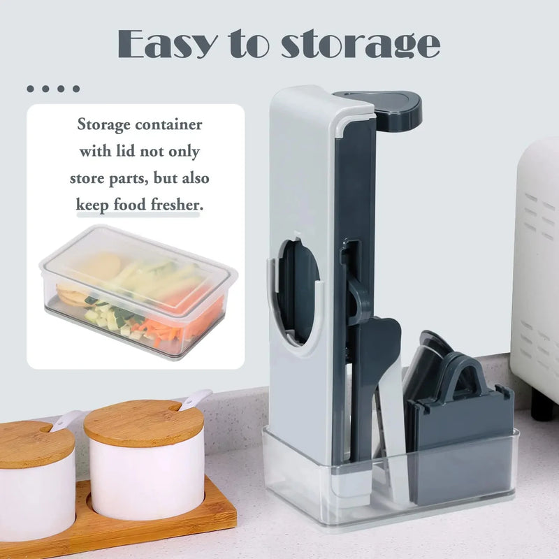 Multifunctional Vegetable Chopper Potato Scrubber Slicer Kitchen Household Lemon Adjustable Hand Tools Food Carrot Fries Peeler