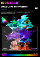 ZEUSLAP 16" 2.5K 144hz Portable Monitor 2560*1600 16:10 100%sRGB 500Cd/m²  Travel Gaming Display for Laptop Switch ps4 ps5 Xbox