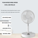 2025 new folding telescopic free adjustment fan charging usb multi-function outdoor portable home desktop floor-standing fan