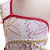 Conjunto de fantasia infantil para meninas: vestido de princesa Moana + colar (ideal para festas, Carnaval e cosplay, para idades de 3 a 10 anos)